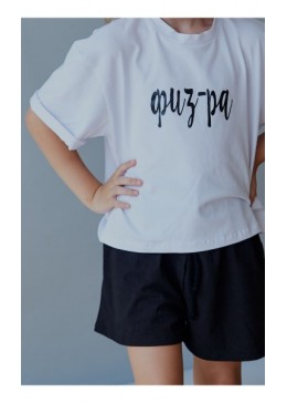 MiliLook футболка оверсайз для дівчинки Физ-ра Під замовлення